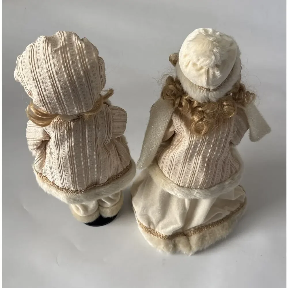Vintage Christmas Carolers Boy Girl Figurines 15